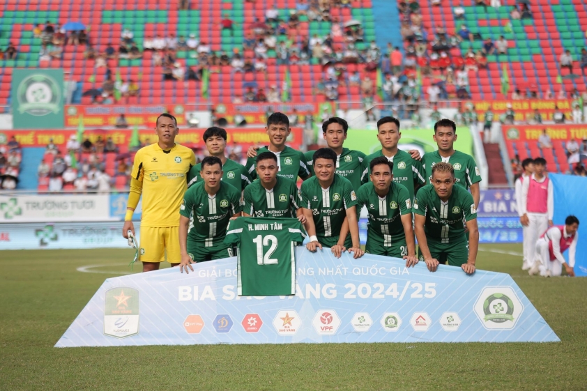 Trường Tươi Bình Phước chính là ứng cử viên số 1 cho tấm vé lên hạng tại mùa giải sau. Ảnh: CLB